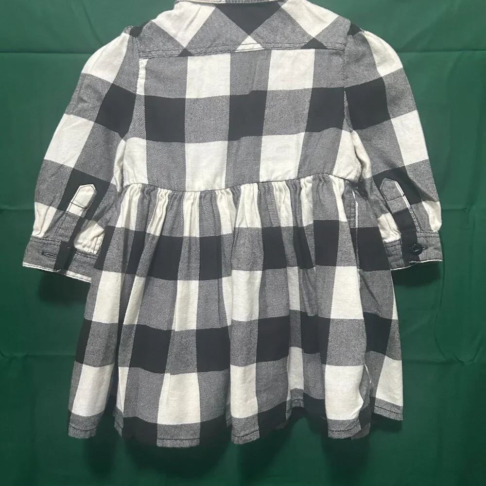 Ralph Lauren infant black and white plaid dress, 6 months